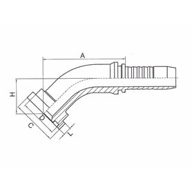 Hydraulická koncovka 25,3/4", SFL, 45°